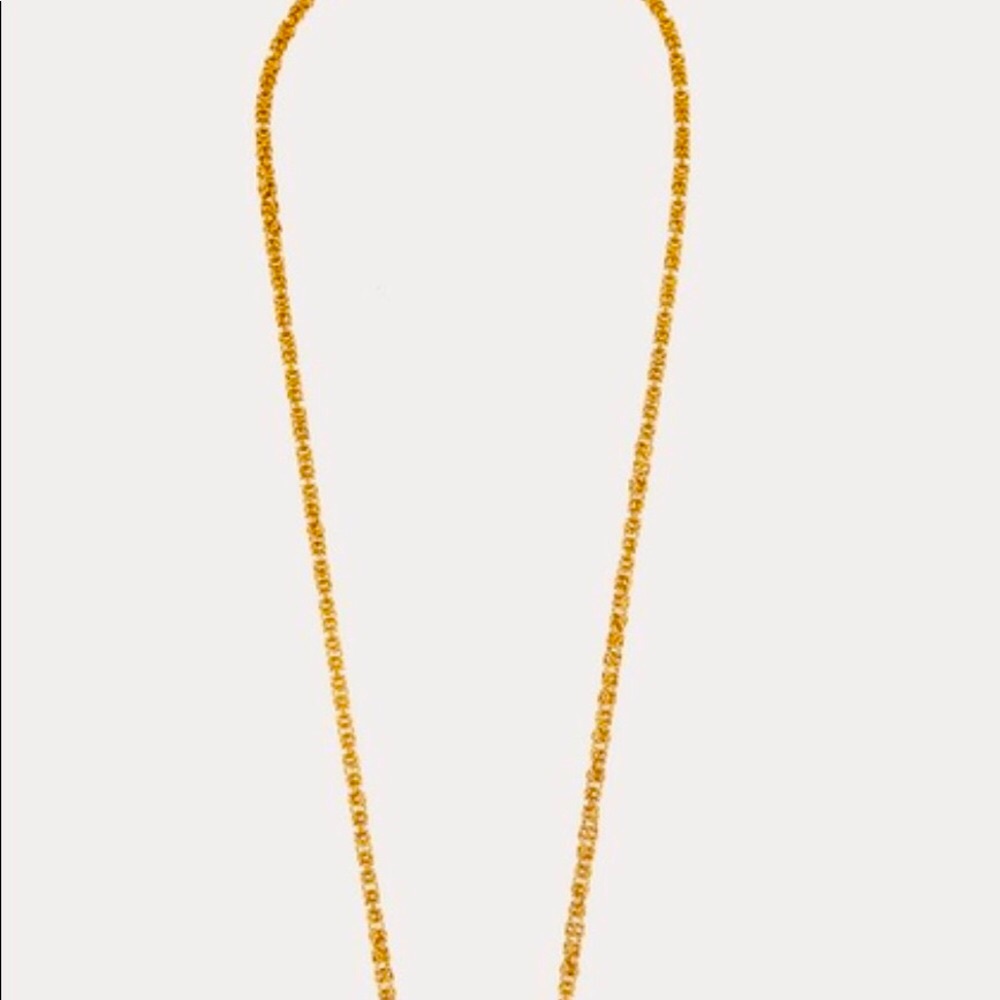 Givenchy 1980's Long Gold-plated byzantine link long necklace